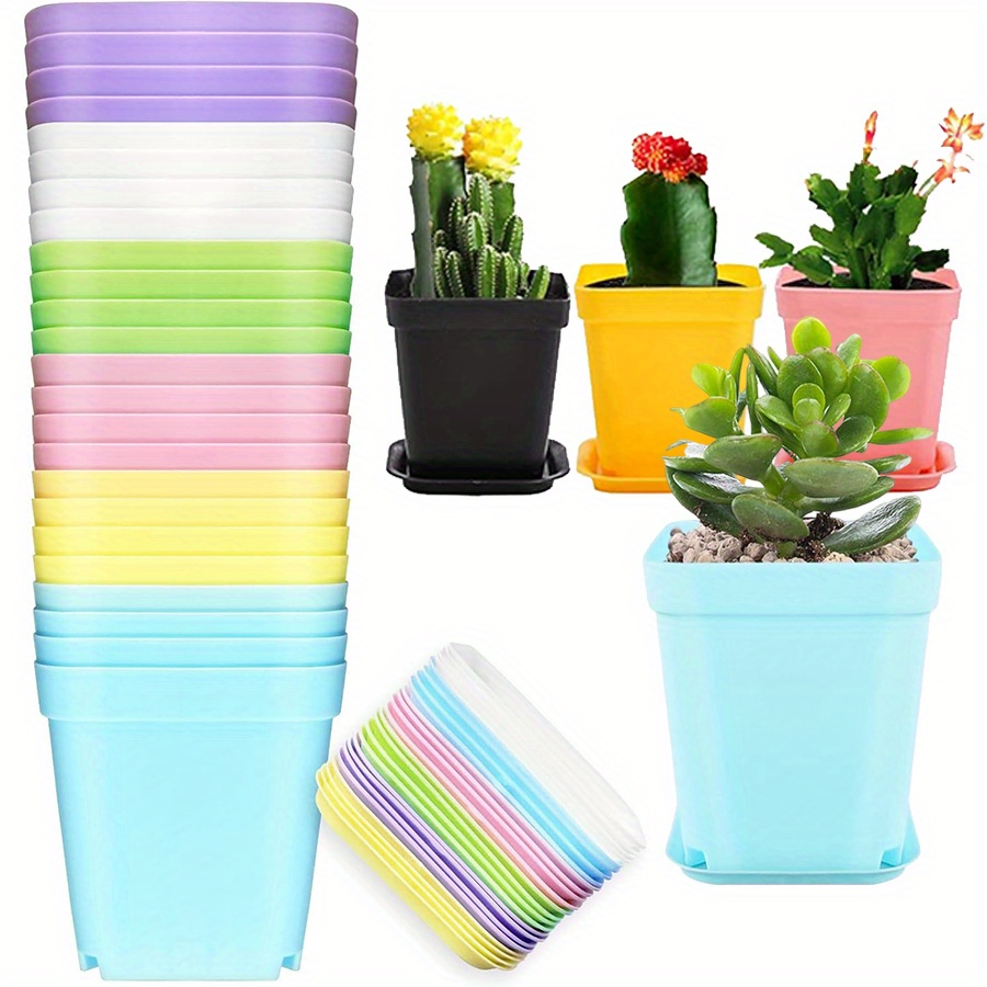 Seed Starter Trays - 12 шт. 7 см пластиковые квадратные