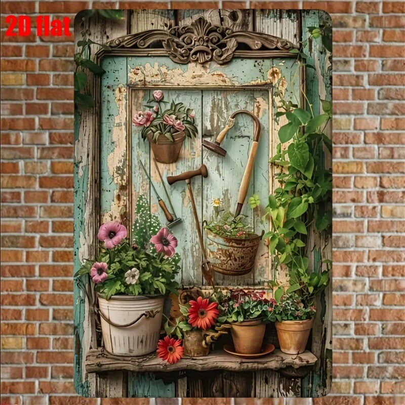 Винтажная металлическая таблич – обзор и цена Gardening Tools Vintage