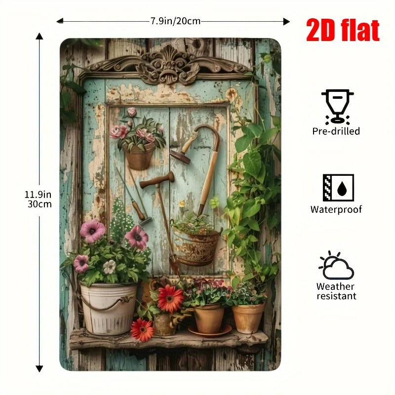Винтажная металлическая таблич – обзор и цена Gardening Tools Vintage