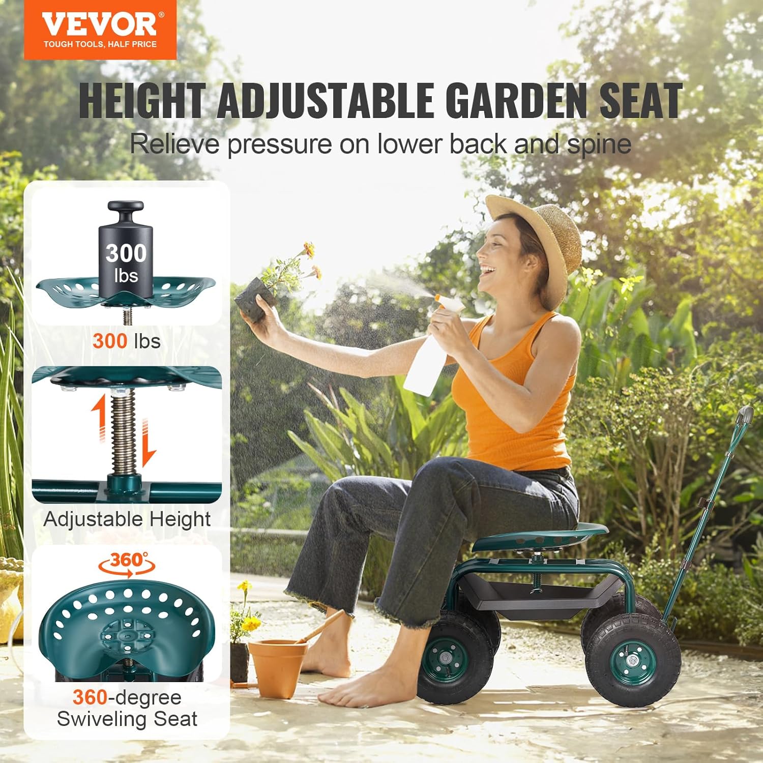 Садовая тележка-стул на колеса – обзор и цена Gardening Yard Tools