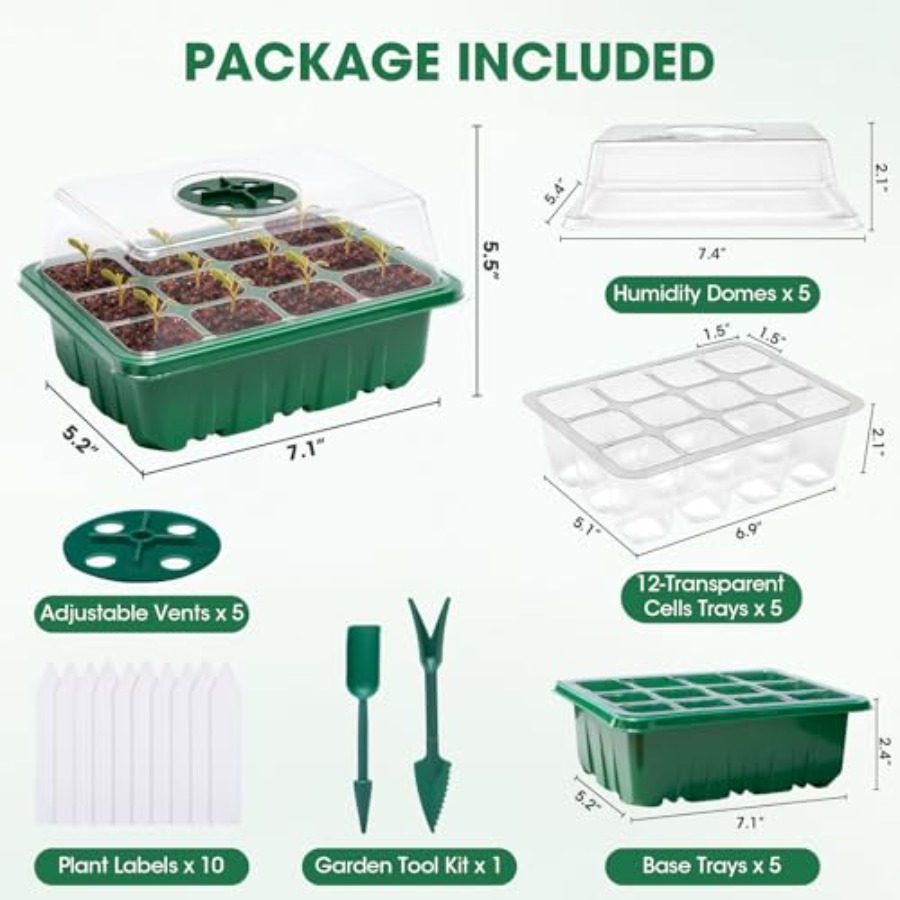 Набор из 5 лотков для рассады  – обзор и цена Seed Starter Trays